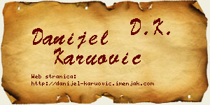 Danijel Karuović vizit kartica